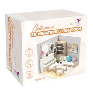 Create Your Own 3D Miniature Living Room NIB